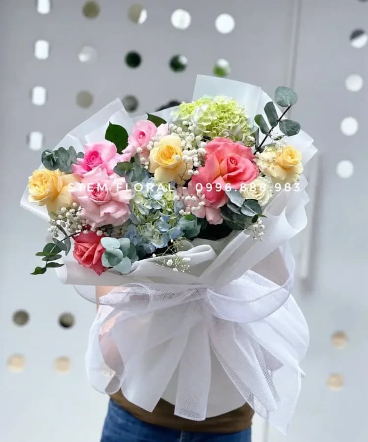 Ảnh thiết kế thật của Stem Floral minh họa hoa sinh nhật tại gò vấp